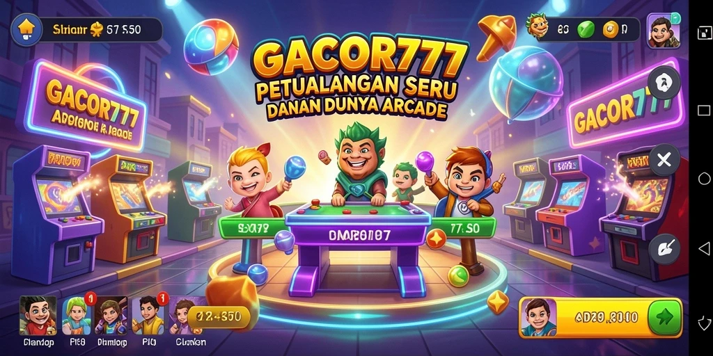 Screenshot GACOR777 menampilkan aksi cepat dalam permainan arcade.