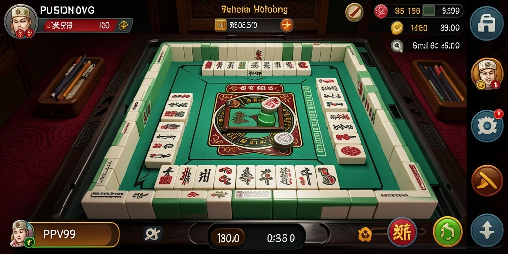 Screenshot gameplay PPV99 dengan tampilan ubin Mahjong yang menarik.