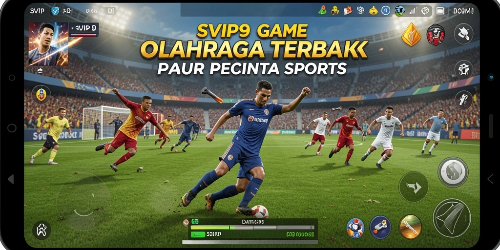 Screenshot gameplay menunjukkan aksi mendebarkan dalam olahraga.
